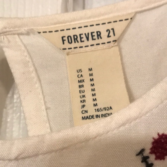 Embroidered top with red & black stitching - Picture 2 of 4